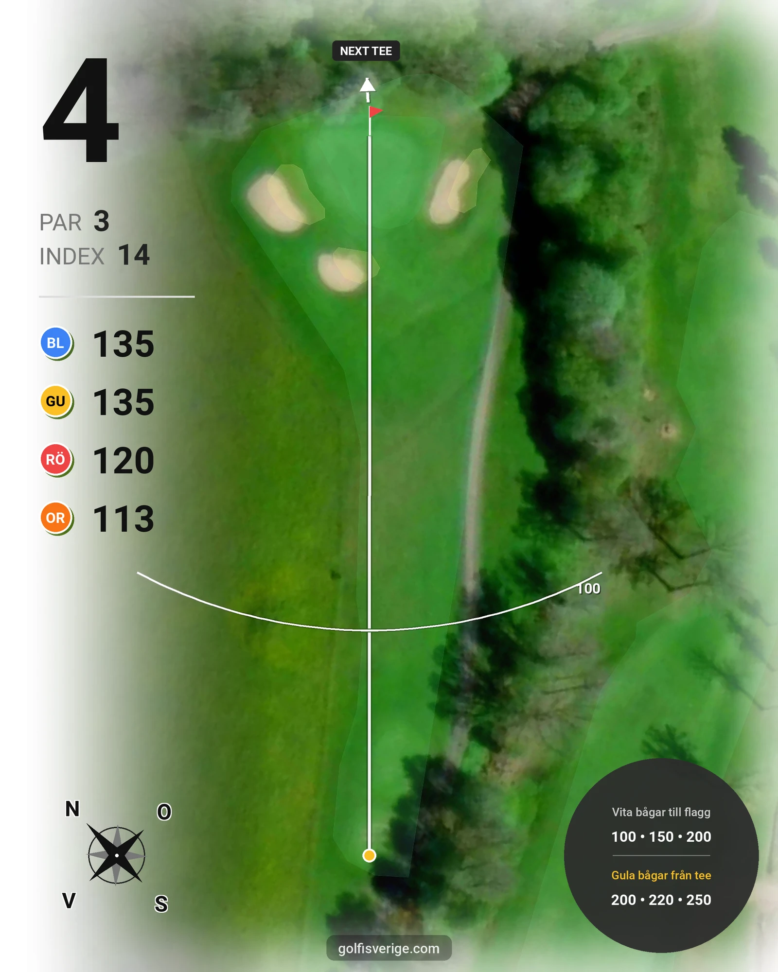 Banguide Vårgårda Golfklubb på Vårgårda Golfklubb - Hål 4 karta