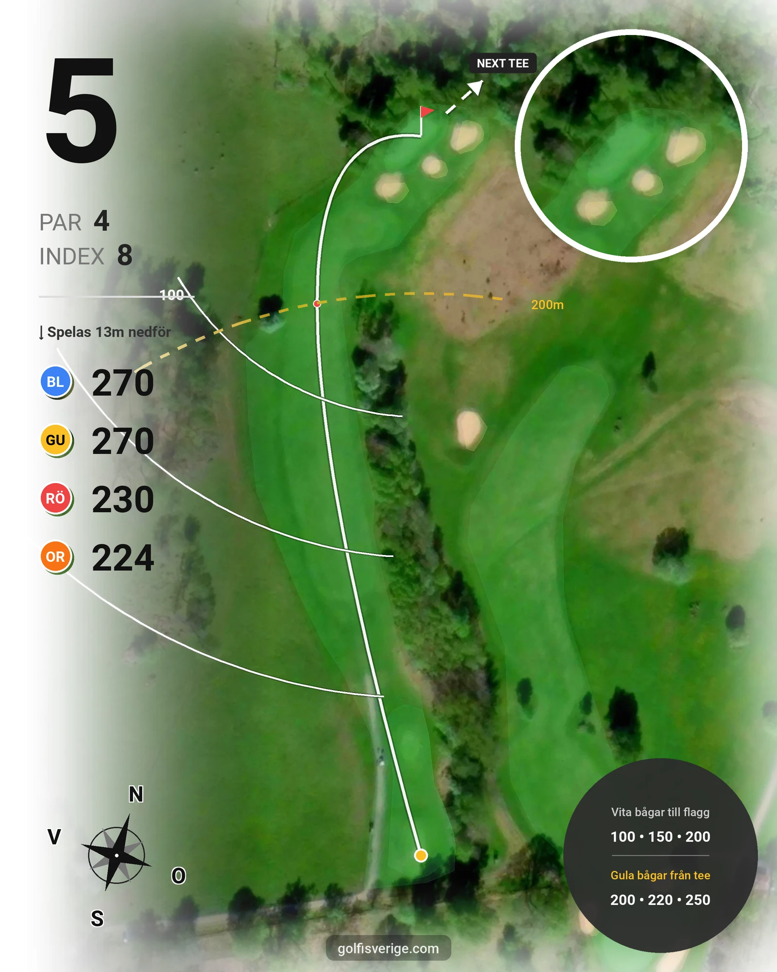 Banguide Vårgårda Golfklubb på Vårgårda Golfklubb - Hål 5 karta