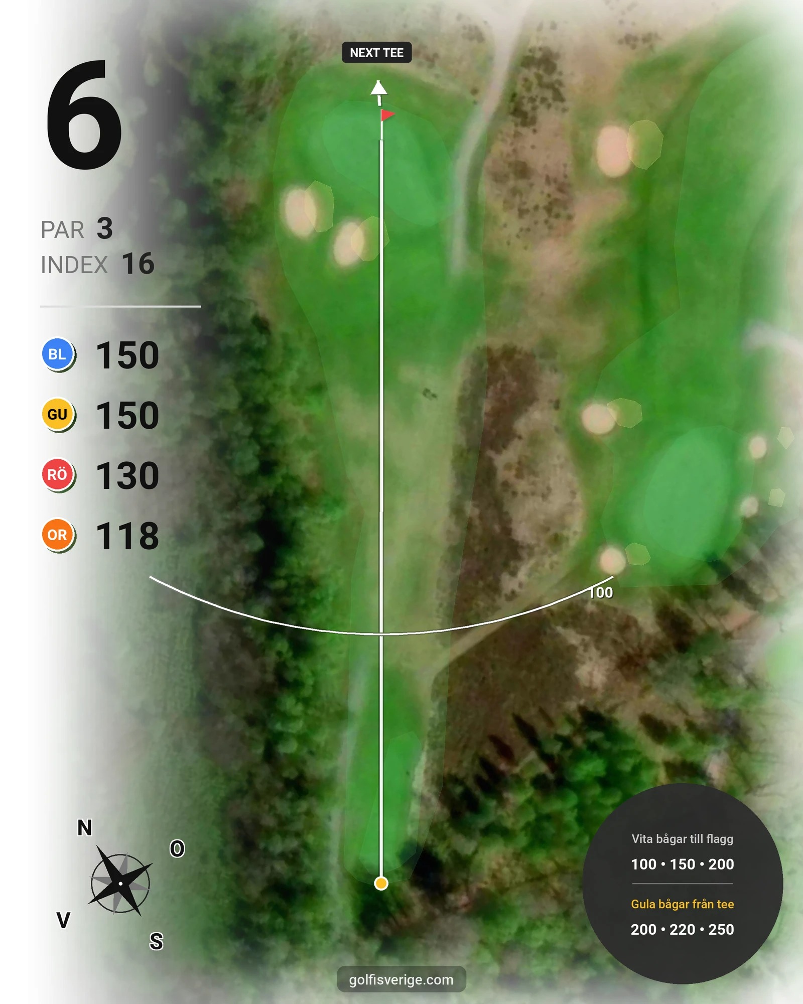 Banguide Vårgårda Golfklubb på Vårgårda Golfklubb - Hål 6 karta