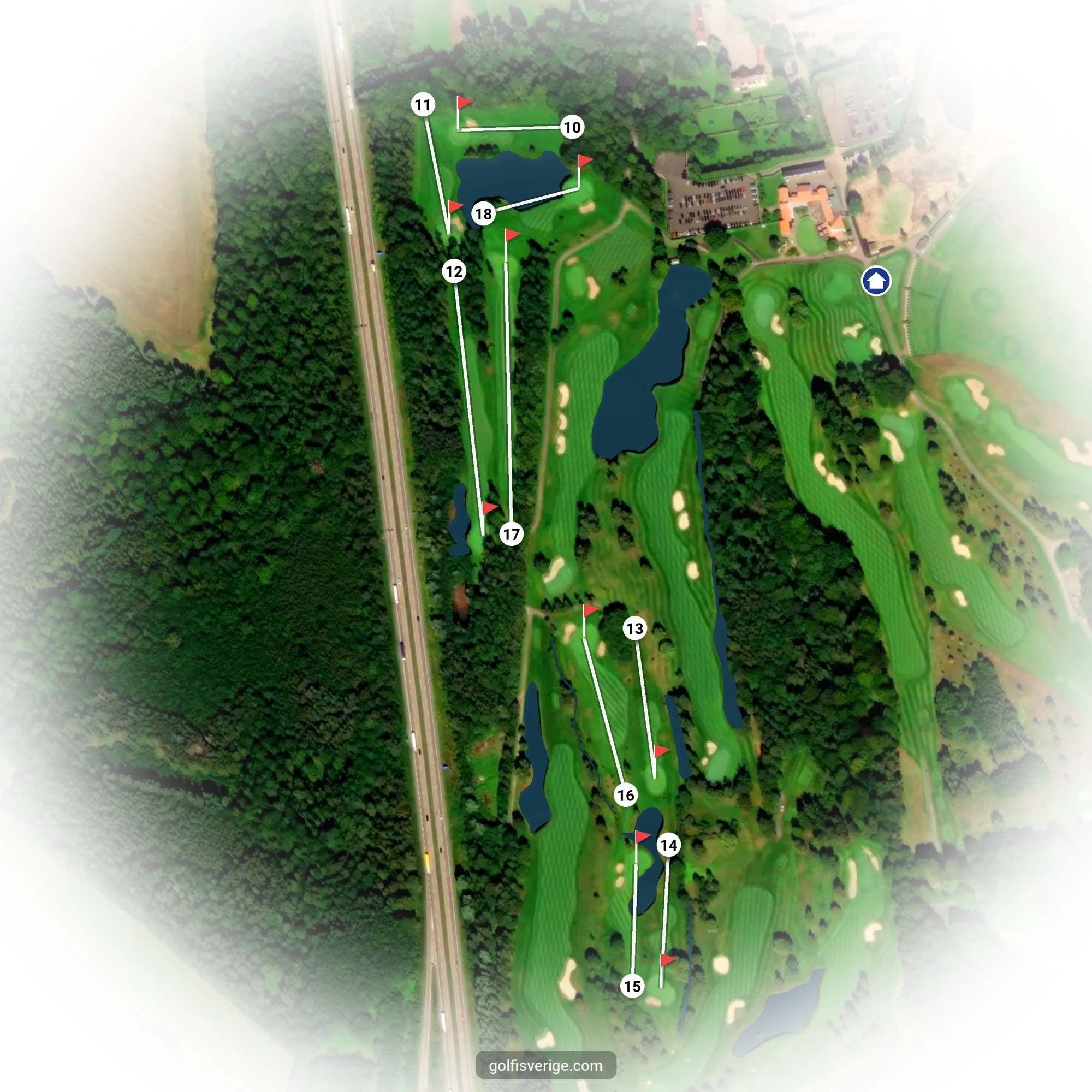 Course guide for the West 9th at Vasatorp Golf Club