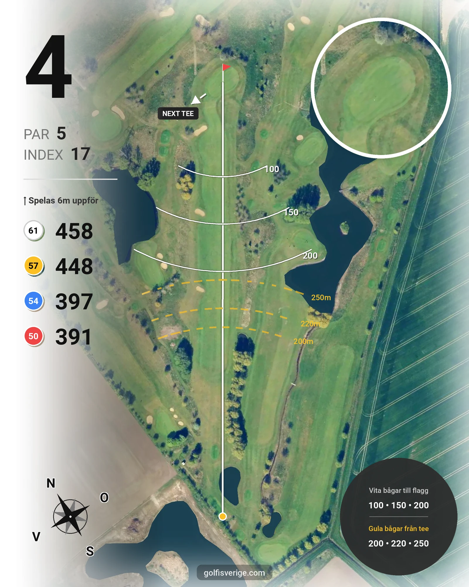 Banguide Vellinge GK på Vellinge Golfklubb - Hål 4 karta
