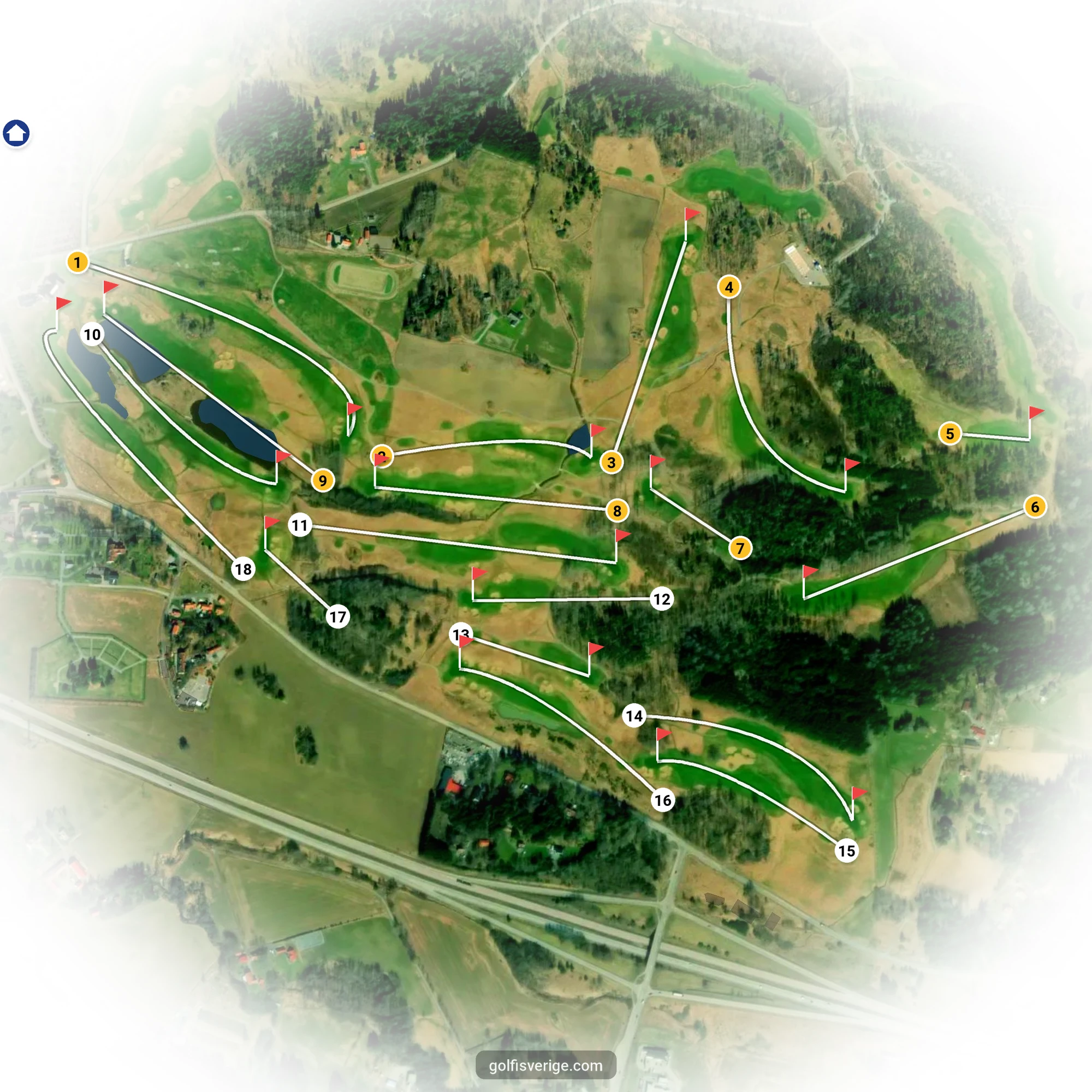 Banguide för Vidbynäs South Course på Vidbynäs Golf