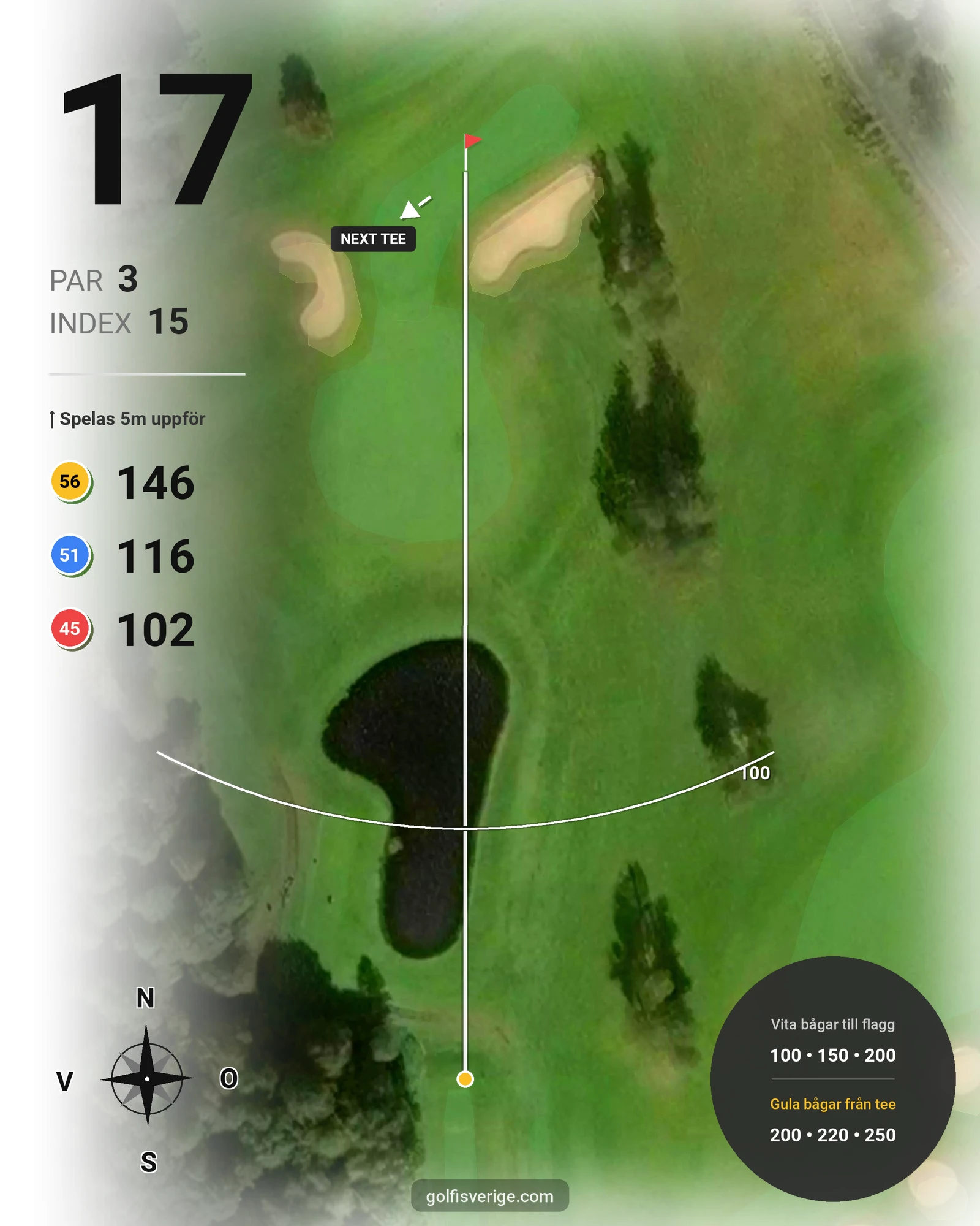 Banguide Wiredaholm på Wiredaholm Golf & Konferens - Hål 17 karta