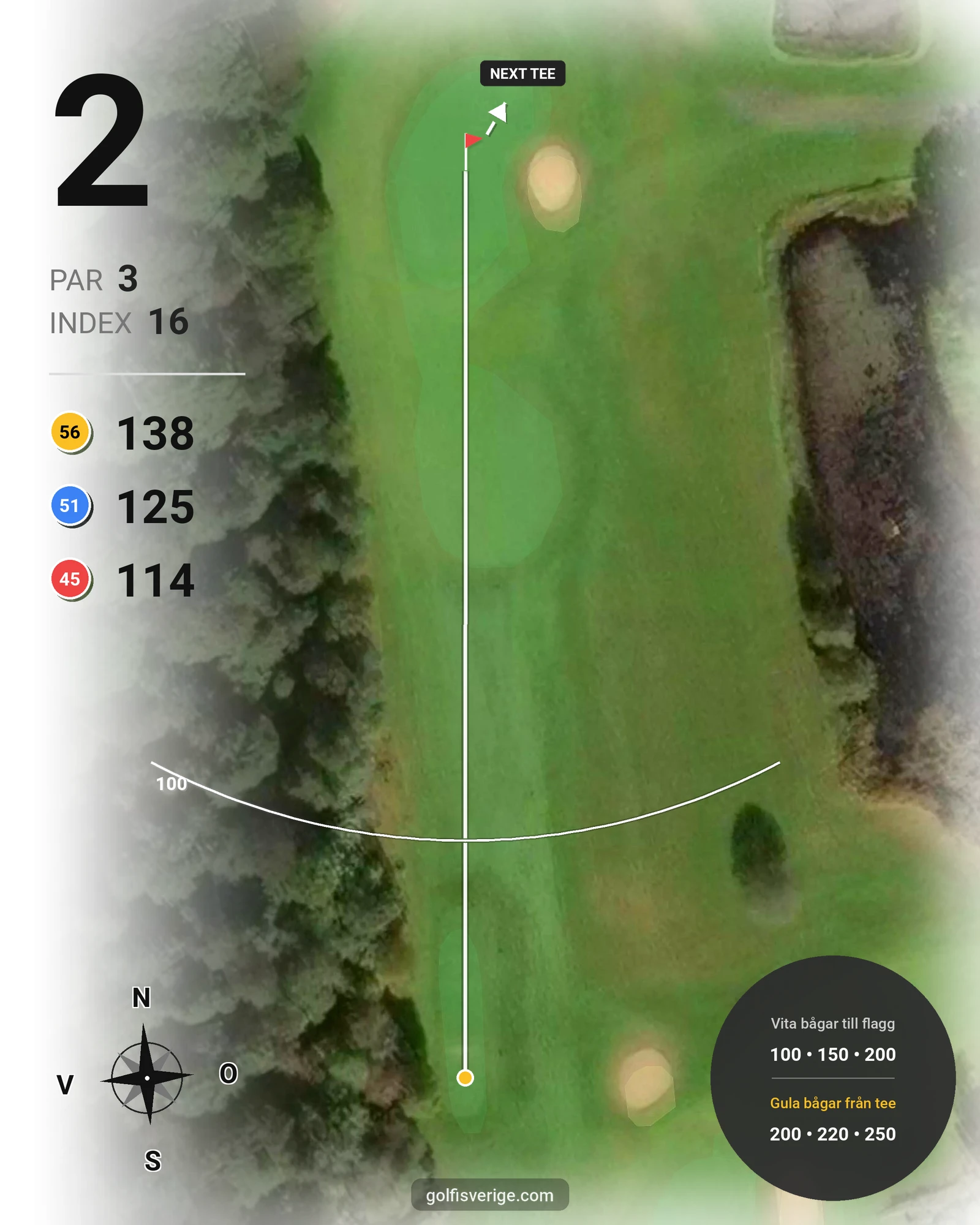 Banguide Wiredaholm på Wiredaholm Golf & Konferens - Hål 2 karta