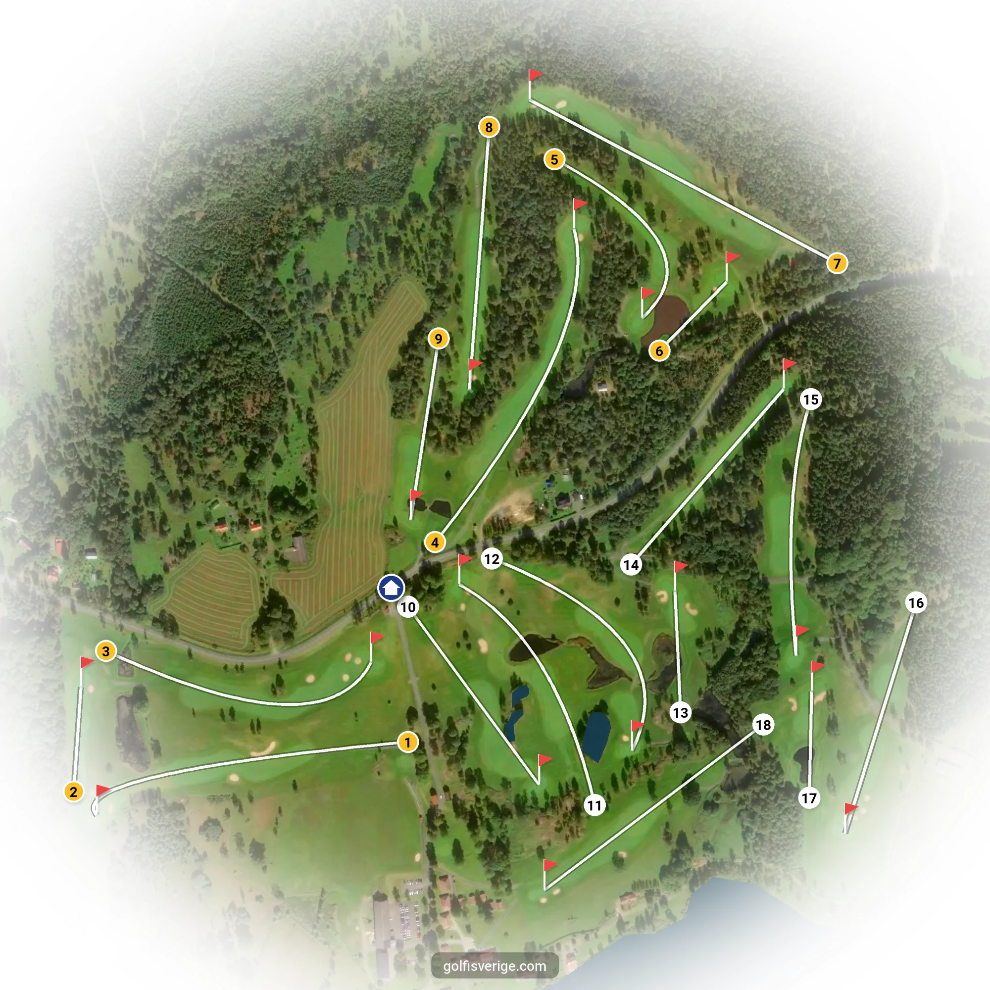 Banguide för Wiredaholm på Wiredaholm Golf & Konferens
